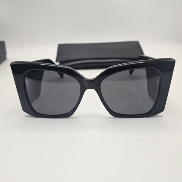 Saint Laurent YSL Monogram Rectangular Sunglasses - Black main image 4